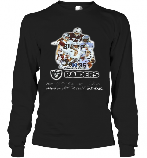 Los Angeles Raiders Champions Signatures T-Shirt Long Sleeved T-shirt 