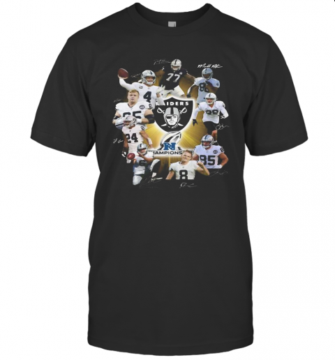Los Angeles Raiders Football Team Signatures T-Shirt