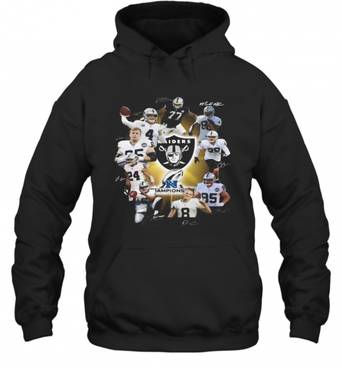 Los Angeles Raiders Football Team Signatures T-Shirt Unisex Hoodie