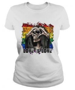 Love Is Love Skull LGBT  Classic Ladies