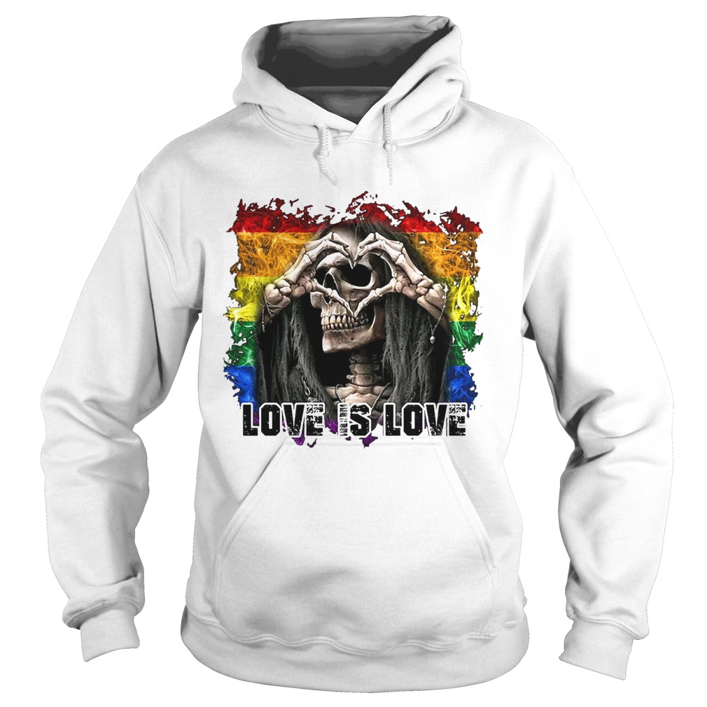 Love Is Love Skull LGBT Hoodie
