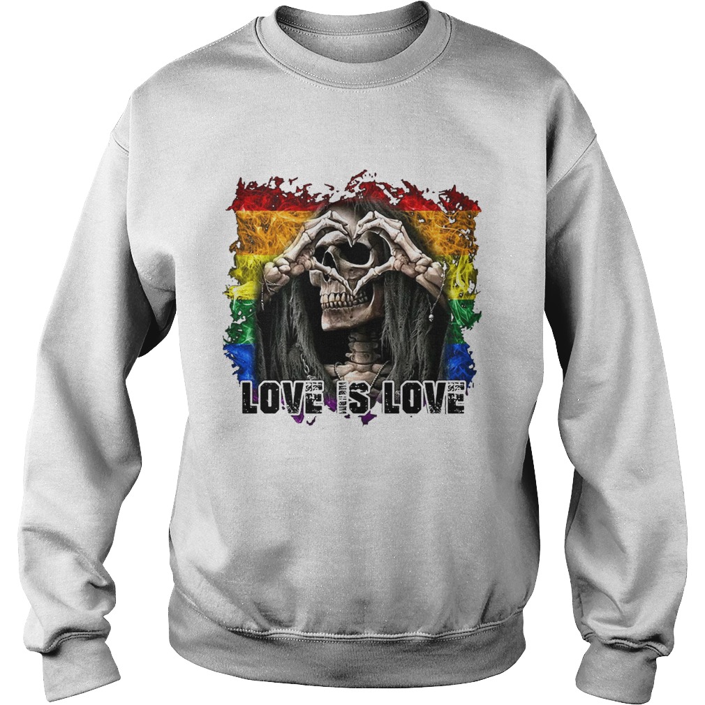 Love Is Love Skull LGBT Sweatshirt
