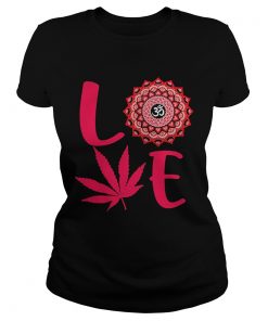 Love Weed Leaf Round Flower Red  Classic Ladies