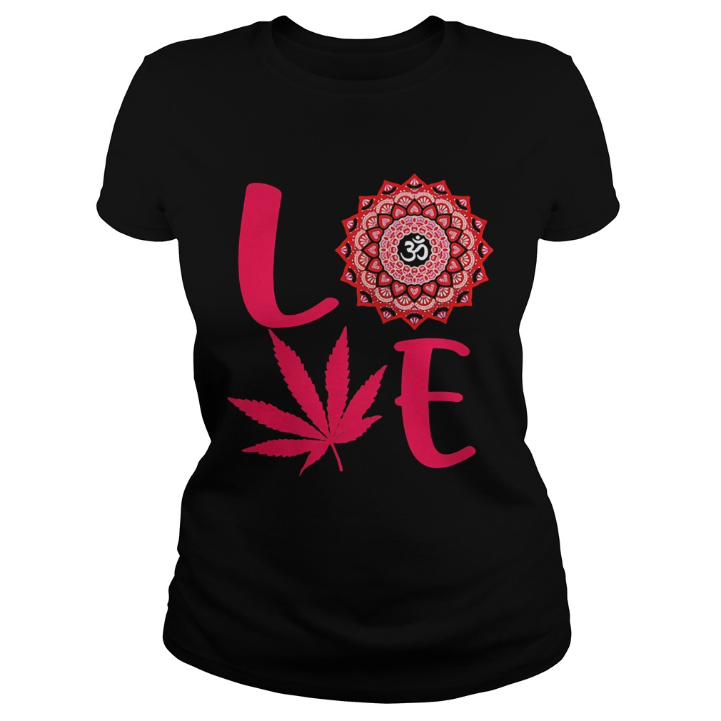 Love Weed Leaf Round Flower Red Classic Ladies