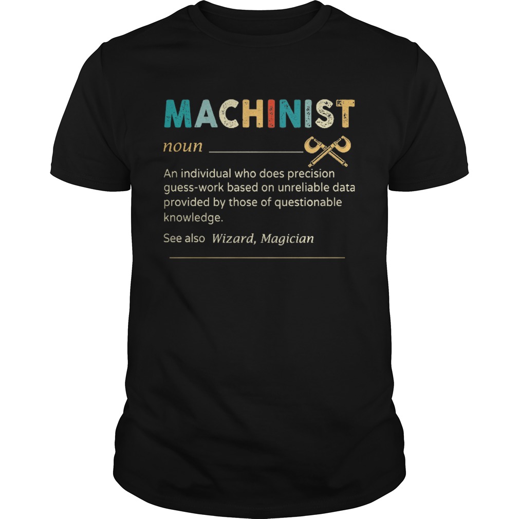 Machinist Noun An Individual Who Does Precision Guess Work Based On Unreliable Data Provided By Tho