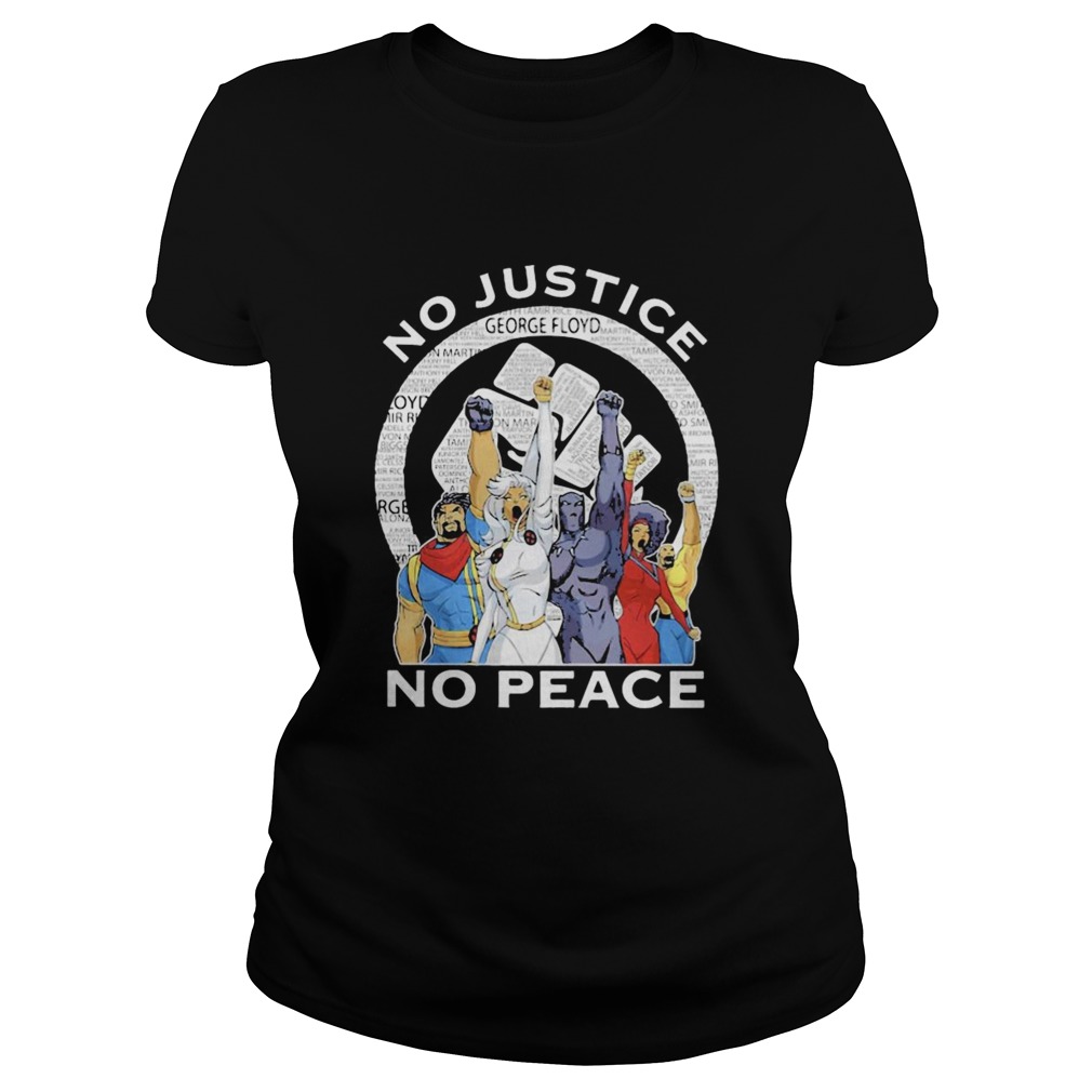 Marvel heroes no justice no peace black lives matter Classic Ladies