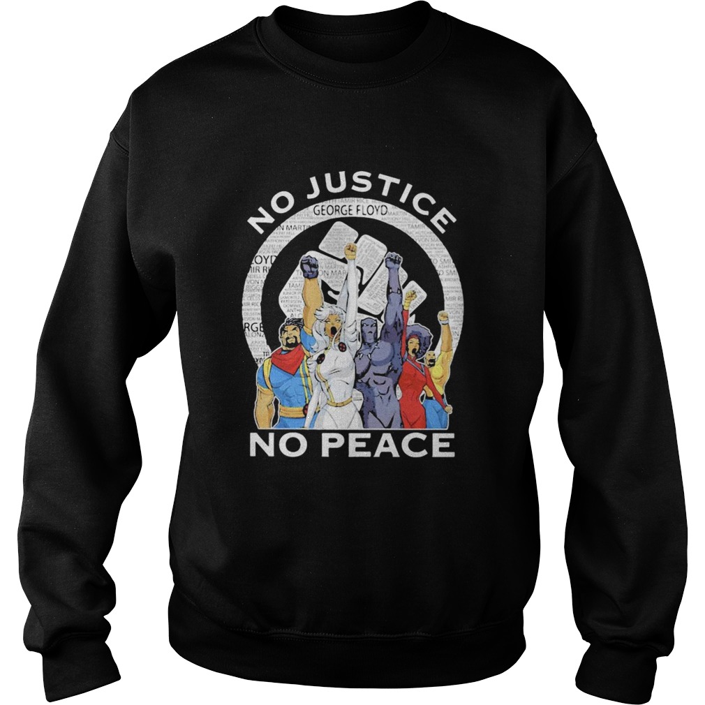 Marvel heroes no justice no peace black lives matter Sweatshirt