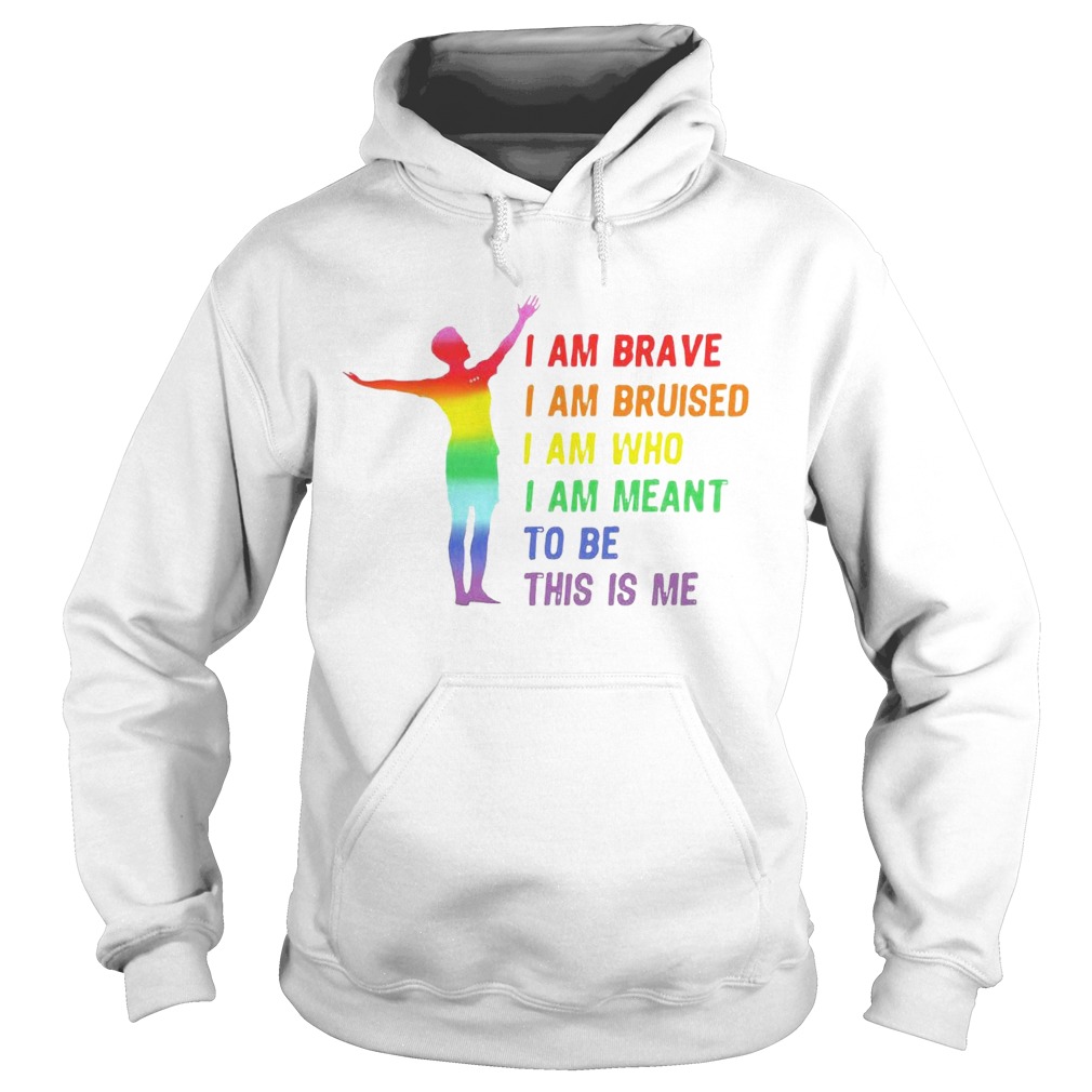 Megan Rapinoe I Am Brave Bruised Who Meant To Be Lgbt Flag Hoodie