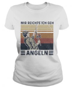 Mir reights ich geh angeln vintage retro  Classic Ladies