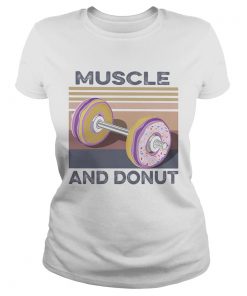 Muscle And Donut Vintage Retro  Classic Ladies