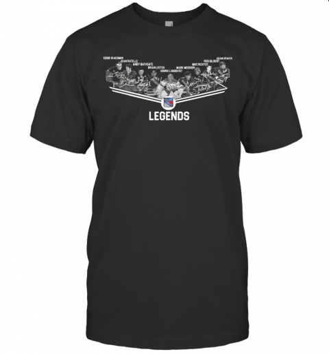 New York Rangers Legends Team Player Signature T-Shirt