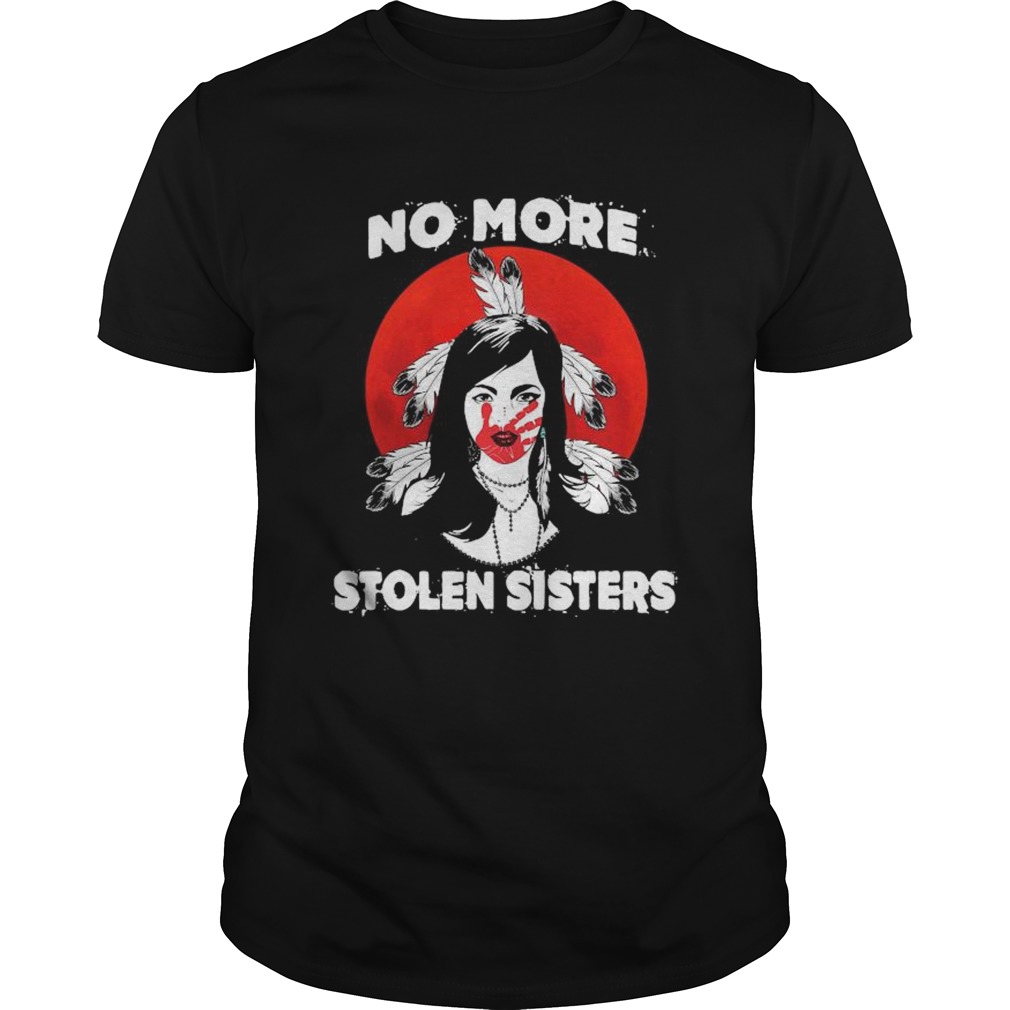 No more stolen sisters sunset feather shirt
