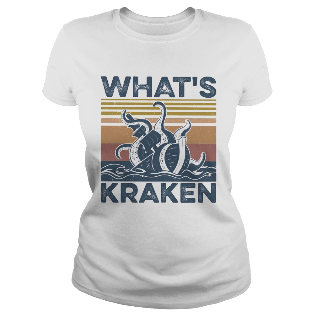 Octopus whats kraken vintage retro Classic Ladies