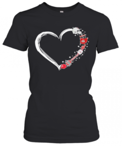 Ohio State Buckeyes Football Hearts T-Shirt Classic Women's T-shirt