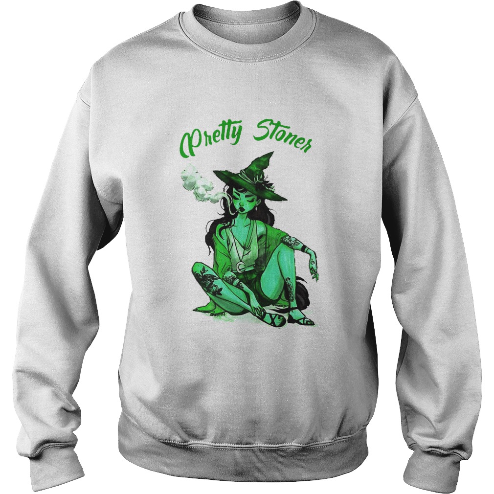 PRETTY STONER WITCH WEED HALLOWEEN Sweatshirt