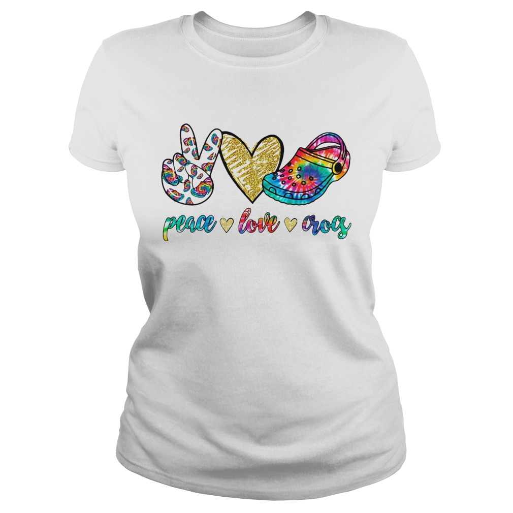 Peace Love Crocs Classic Ladies