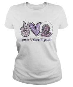 Peace love Jesus hand love violet  Classic Ladies