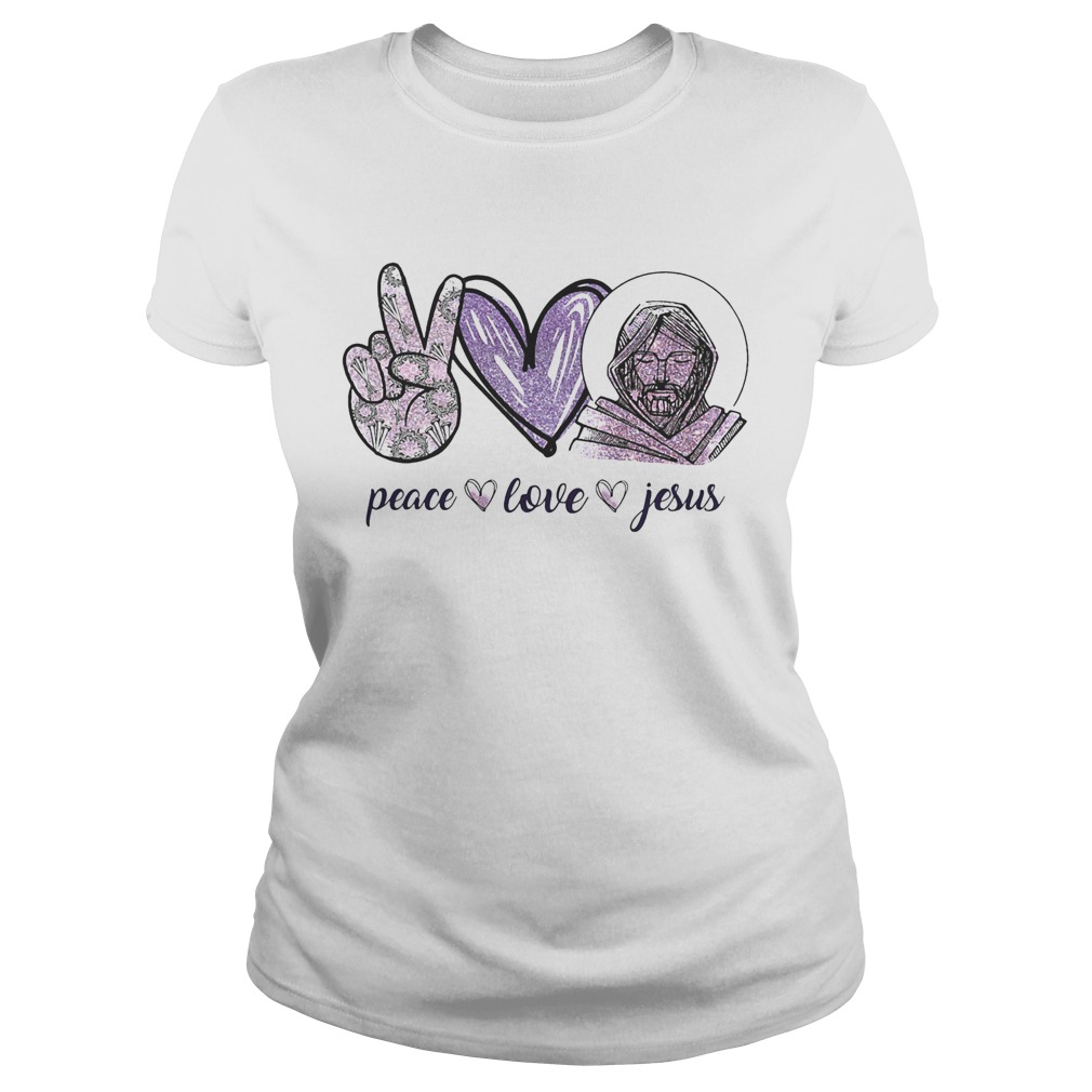 Peace love Jesus hand love violet Classic Ladies