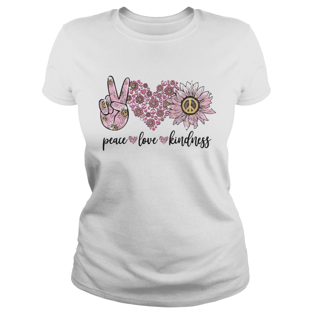 Pecae Love Kindness Flower Pink Heart Hand Classic Ladies