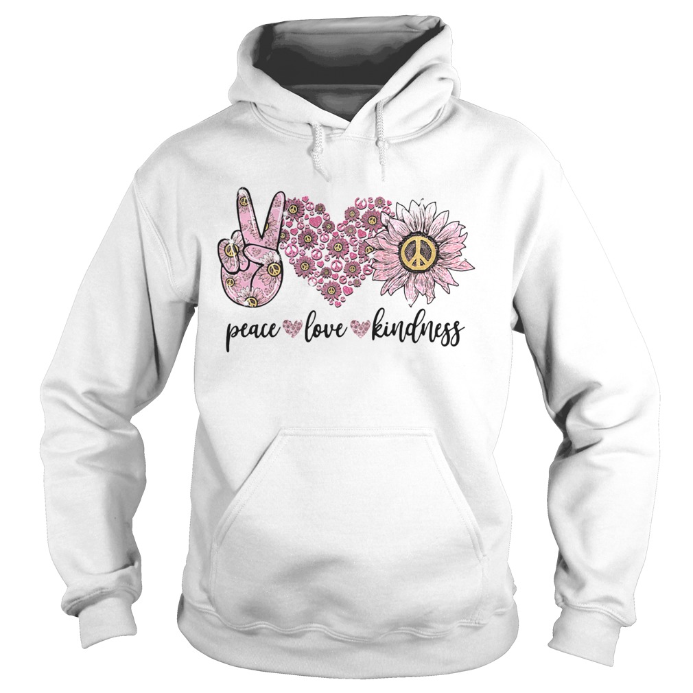 Pecae Love Kindness Flower Pink Heart Hand Hoodie