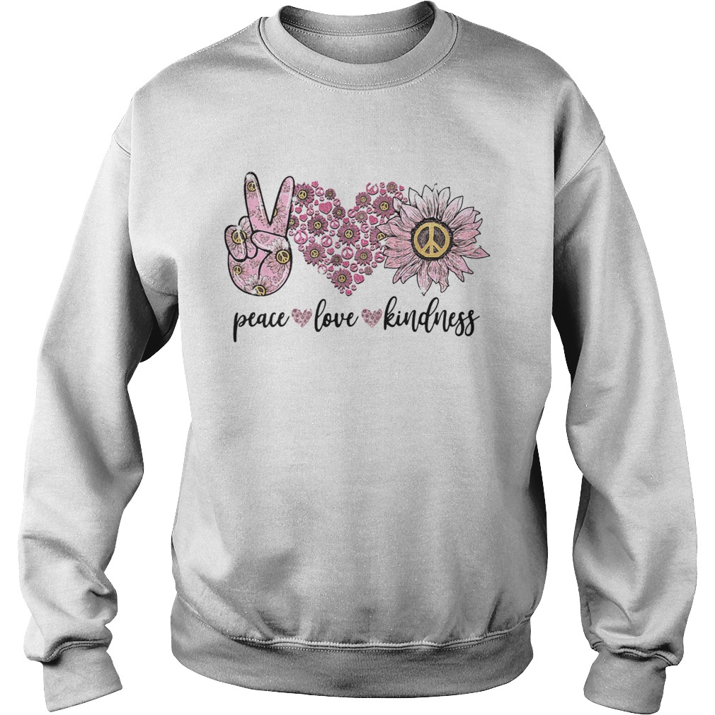 Pecae Love Kindness Flower Pink Heart Hand Sweatshirt