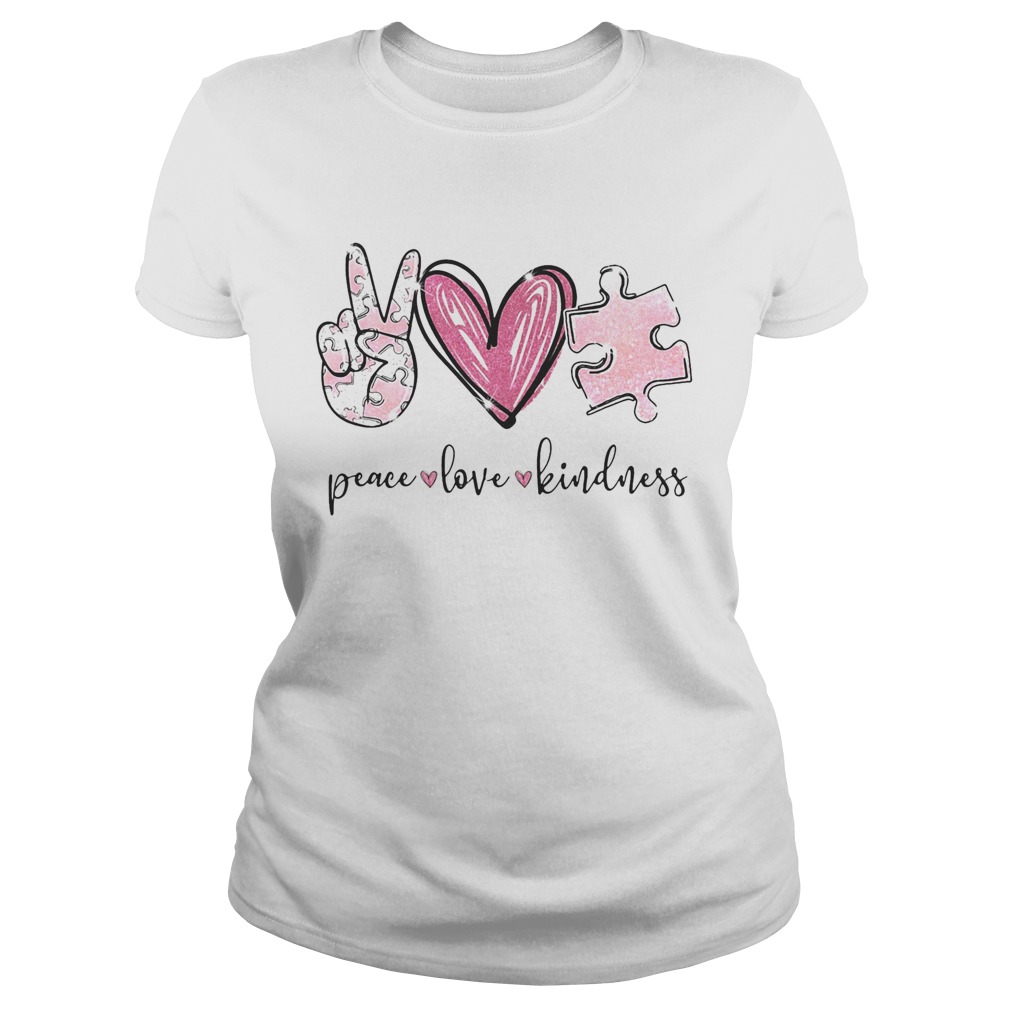 Pecae Love Kindness Pink Heart Hand Insert Classic Ladies