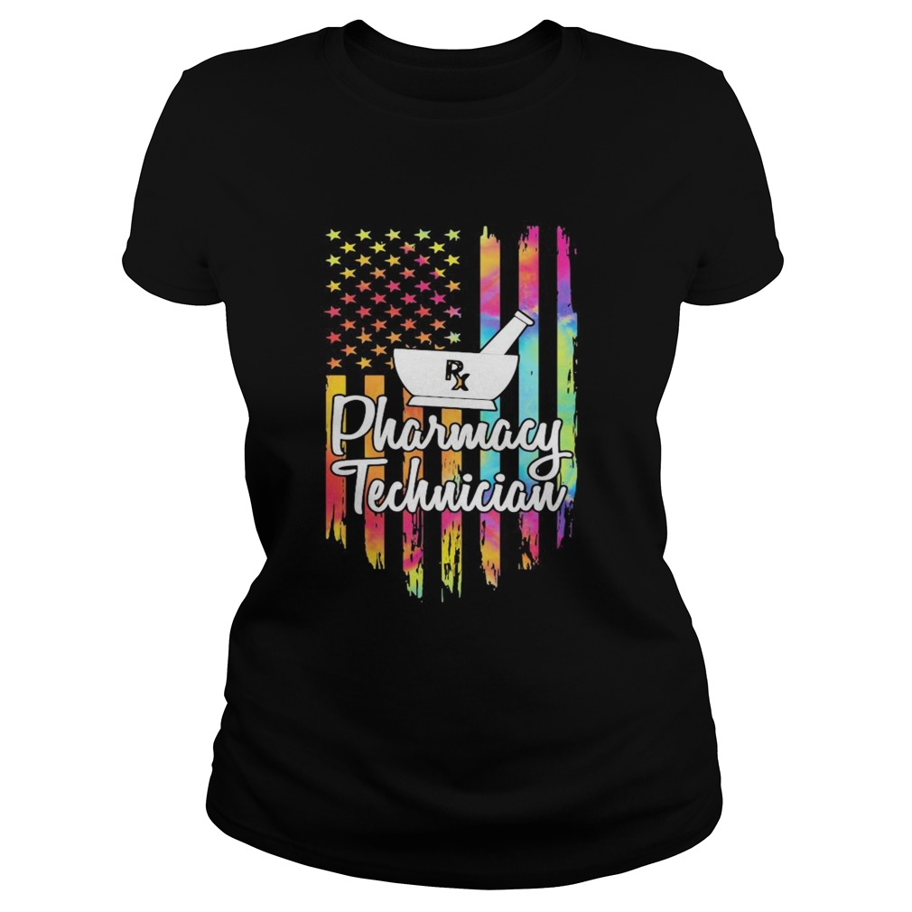 Pharamacy technician American flag color Classic Ladies