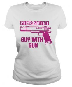 Pink Shirt Gun Guy With Gun  Classic Ladies