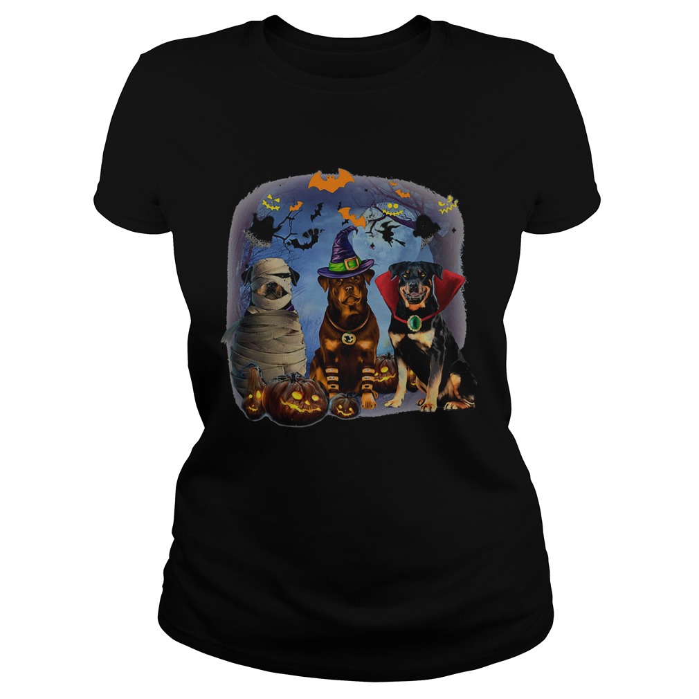 Pisces Rottweiler Halloween Classic Ladies