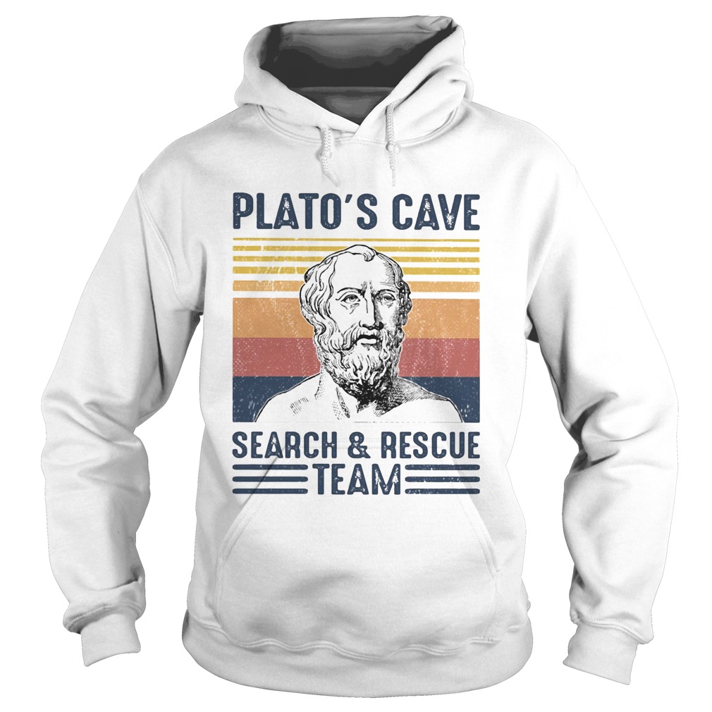 Platos cave search and resue team vintage retro Hoodie