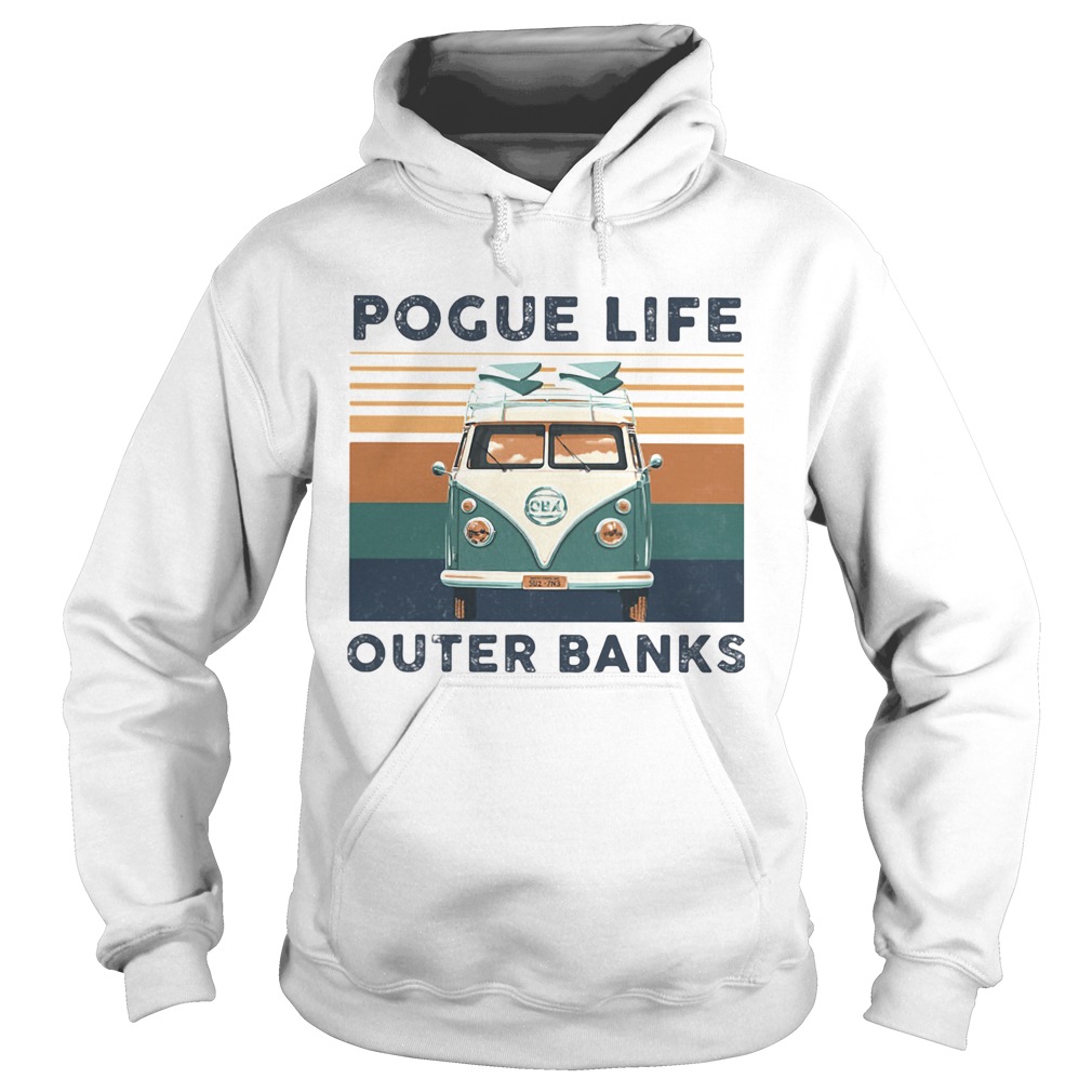 Pogue Life Outer Banks Car Vintage Retro Hoodie