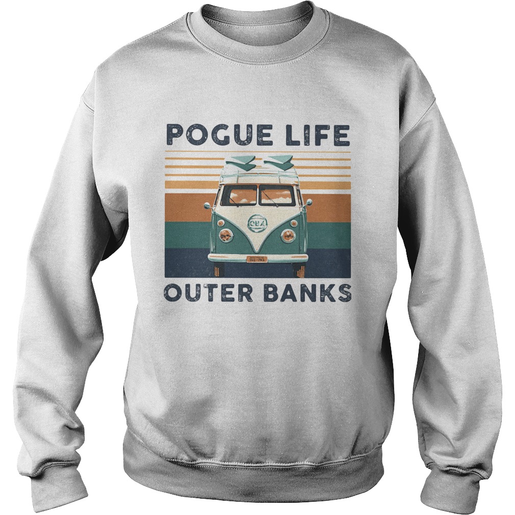 Pogue Life Outer Banks Car Vintage Retro Sweatshirt
