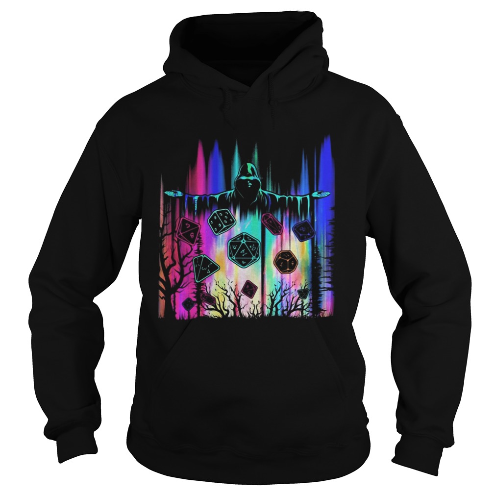 Polyhedron blocks the man in black color Hoodie