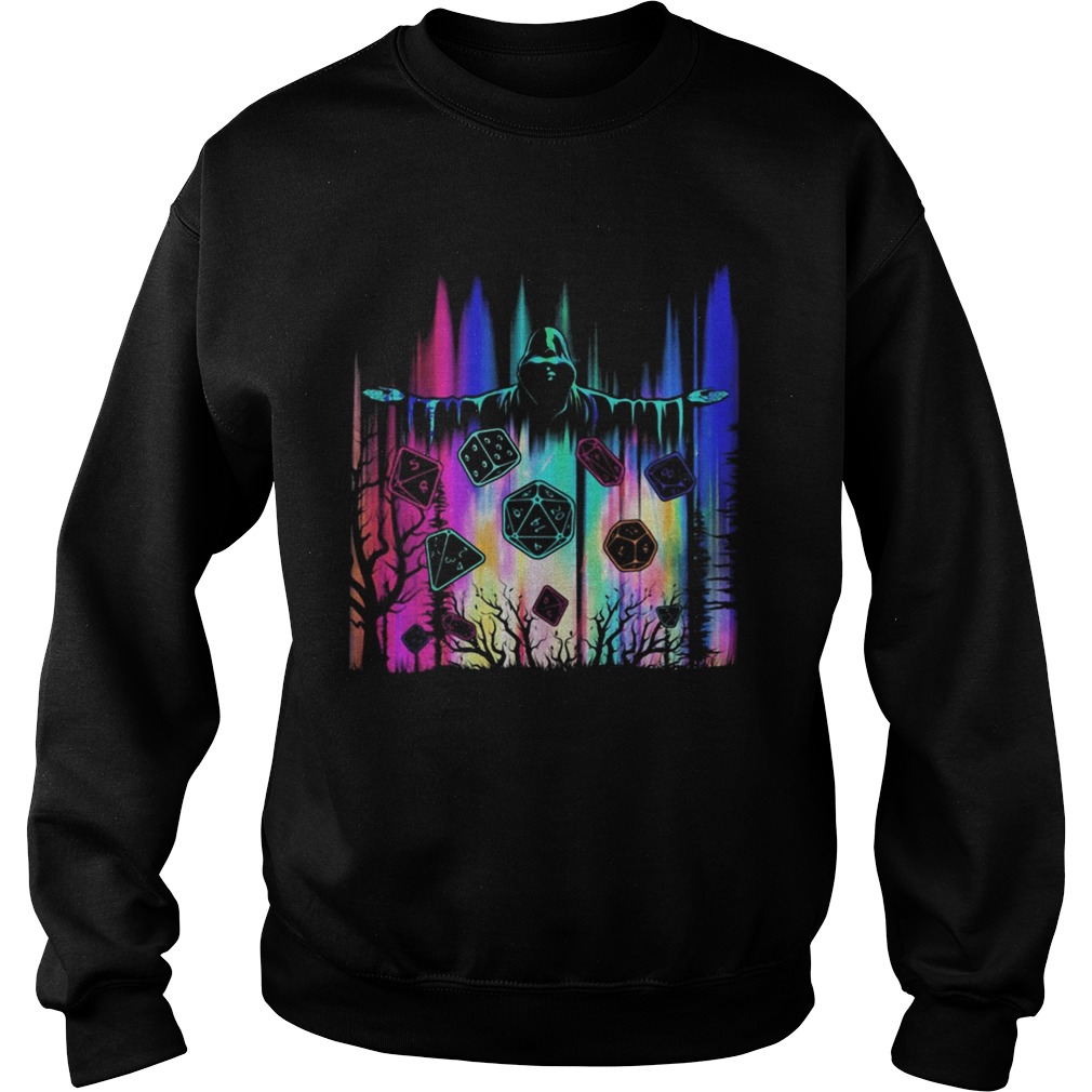 Polyhedron blocks the man in black color Sweatshirt