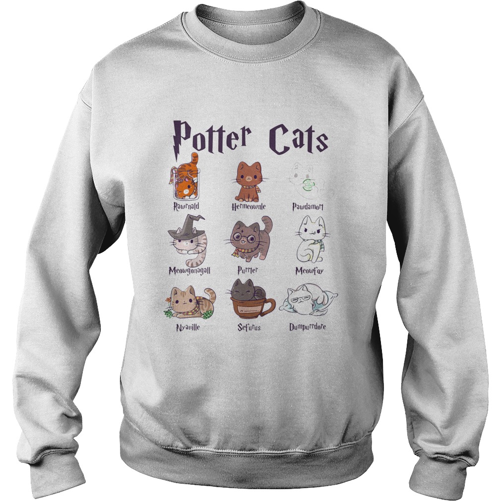 Potter Cats Rawnald Hermeownle Pawdamort Sweatshirt