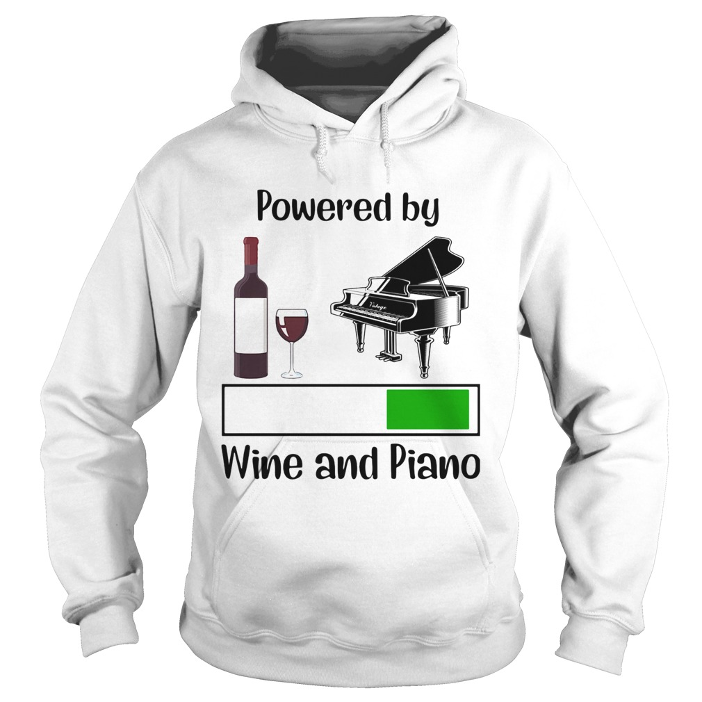 Powered by wine and piano Hoodie