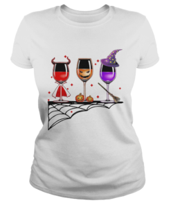 Premium Vintage Halloween Red Wine Glass Pumpkin Devil Witch Cute  Classic Ladies