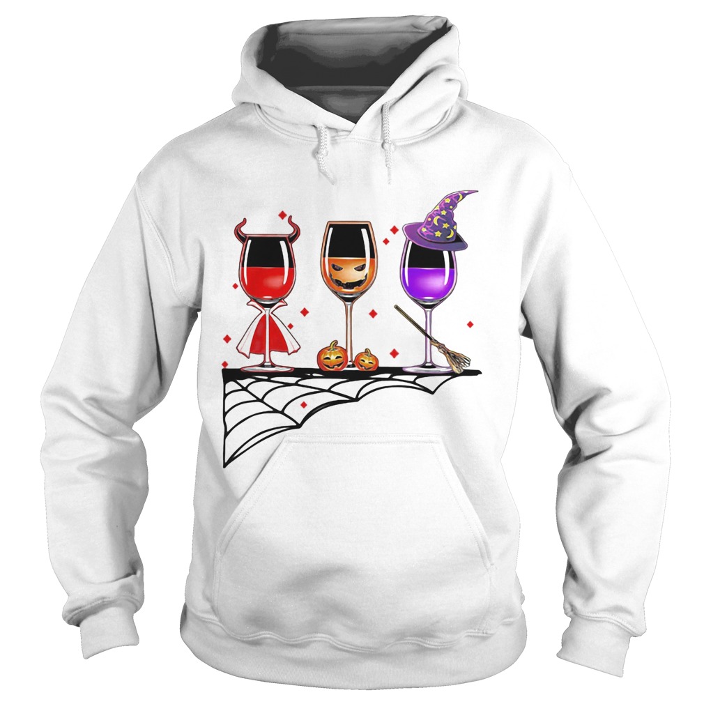 Premium Vintage Halloween Red Wine Glass Pumpkin Devil Witch Cute Hoodie