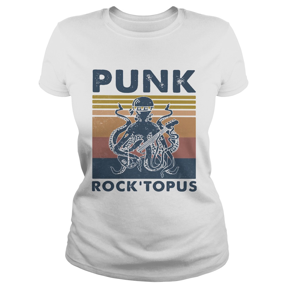Punk rock topus vintage retro Classic Ladies