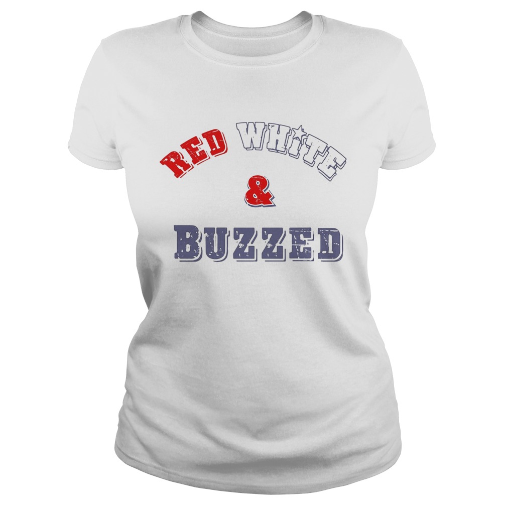 Red White And Buzzed Star Classic Ladies
