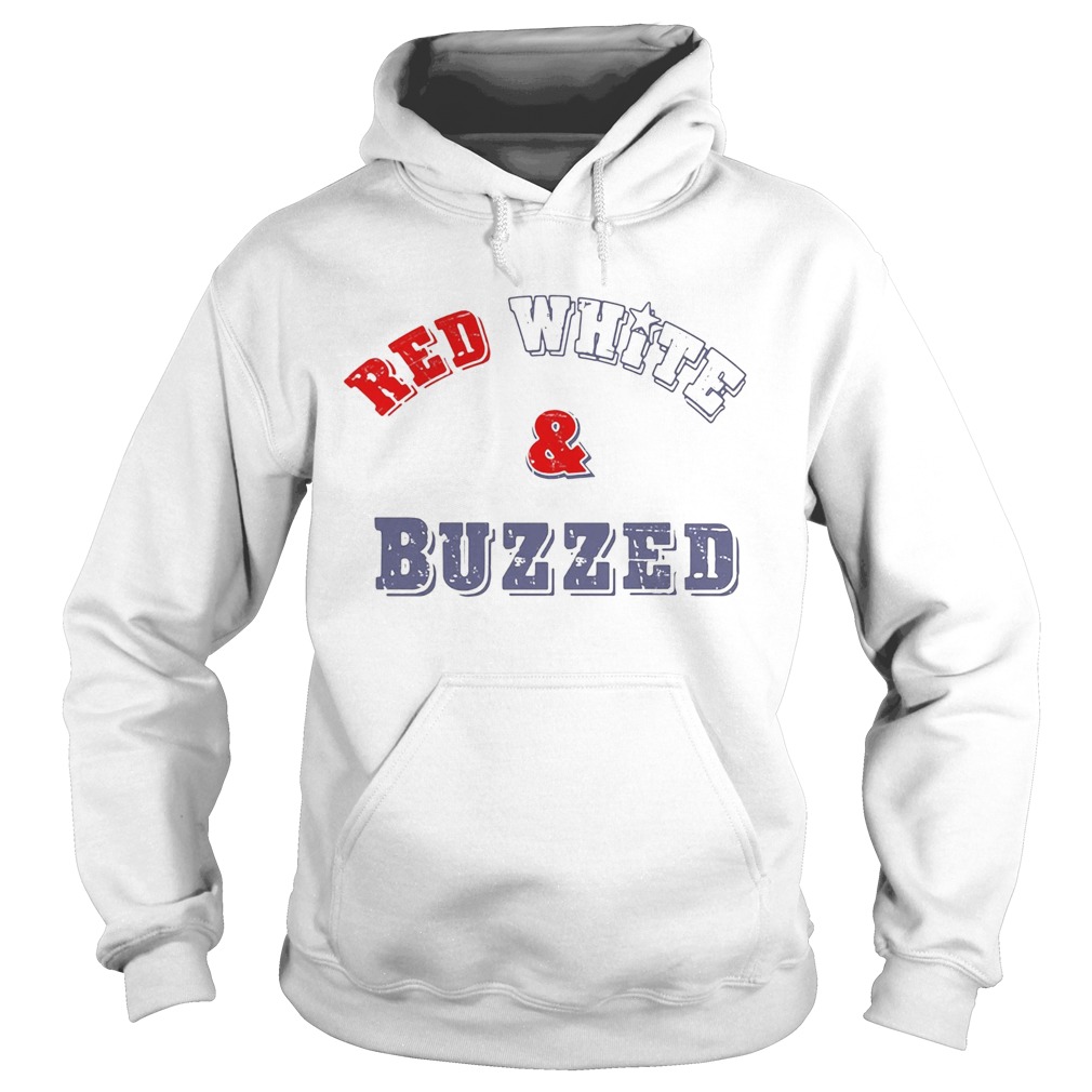 Red White And Buzzed Star Hoodie