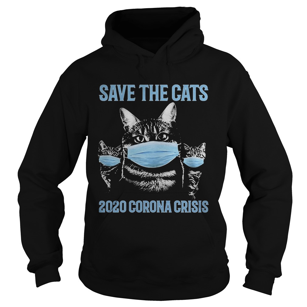 Save the cats 2020 corona crisis face mask Hoodie