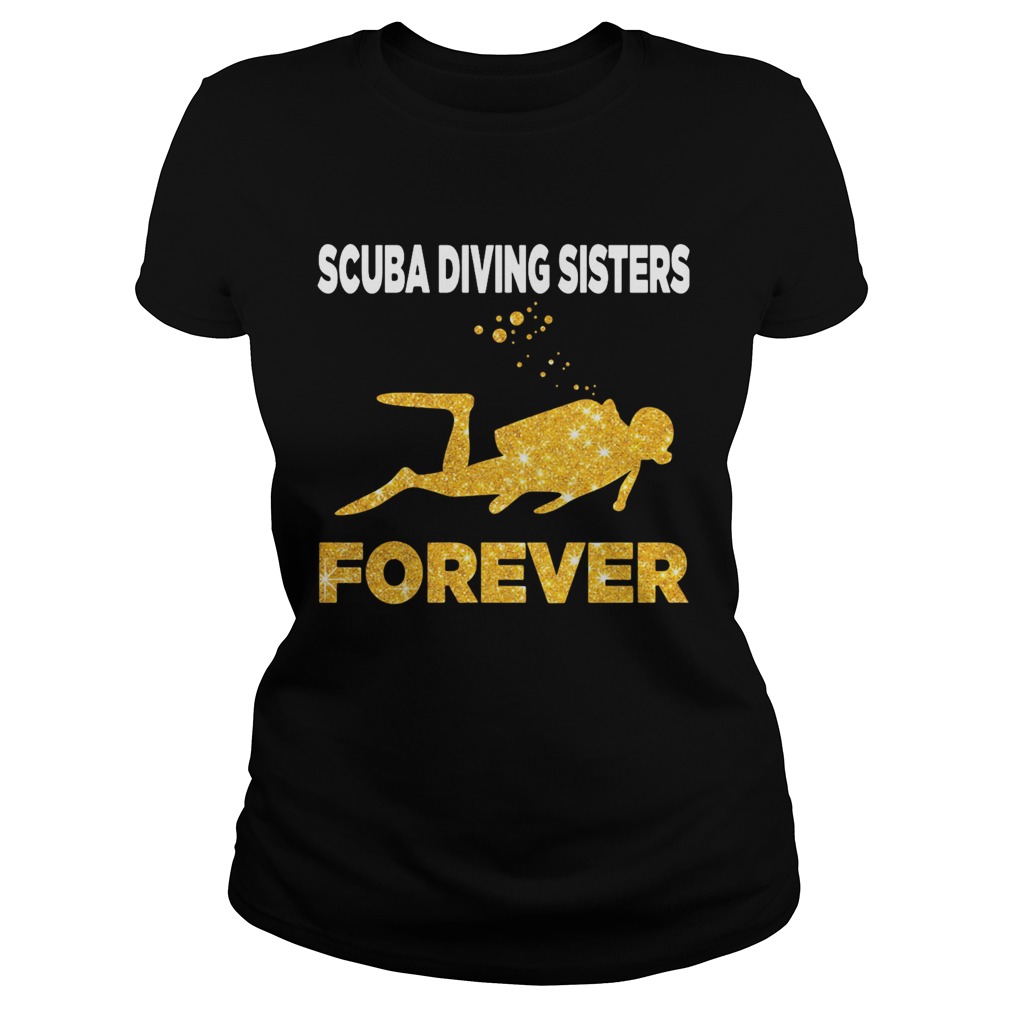 Scuba Diving Sisters Forever White Yellow Classic Ladies