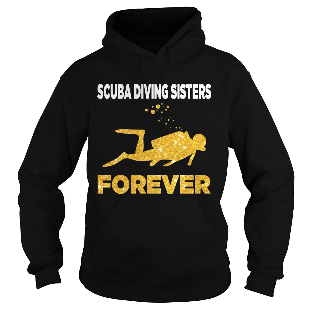 Scuba Diving Sisters Forever White Yellow Hoodie