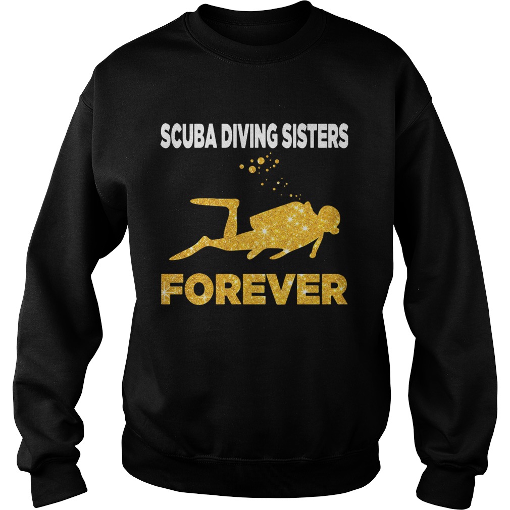 Scuba Diving Sisters Forever White Yellow Sweatshirt