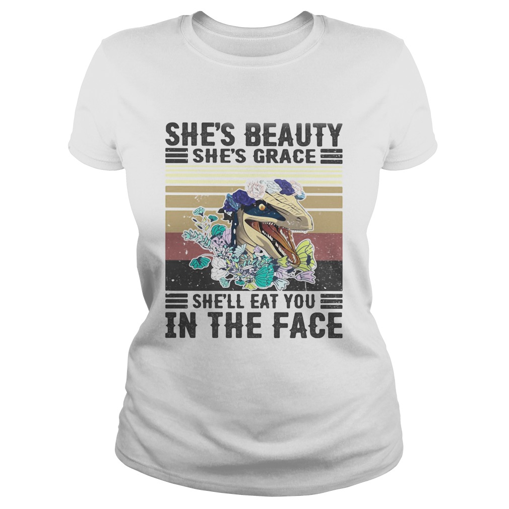 Shes beauty shell eat you in the face vintage retro Classic Ladies
