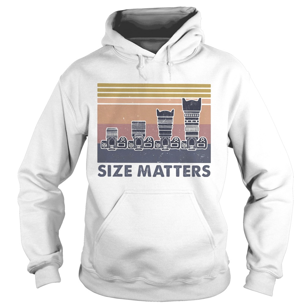 Size matters camera vintage retro Hoodie