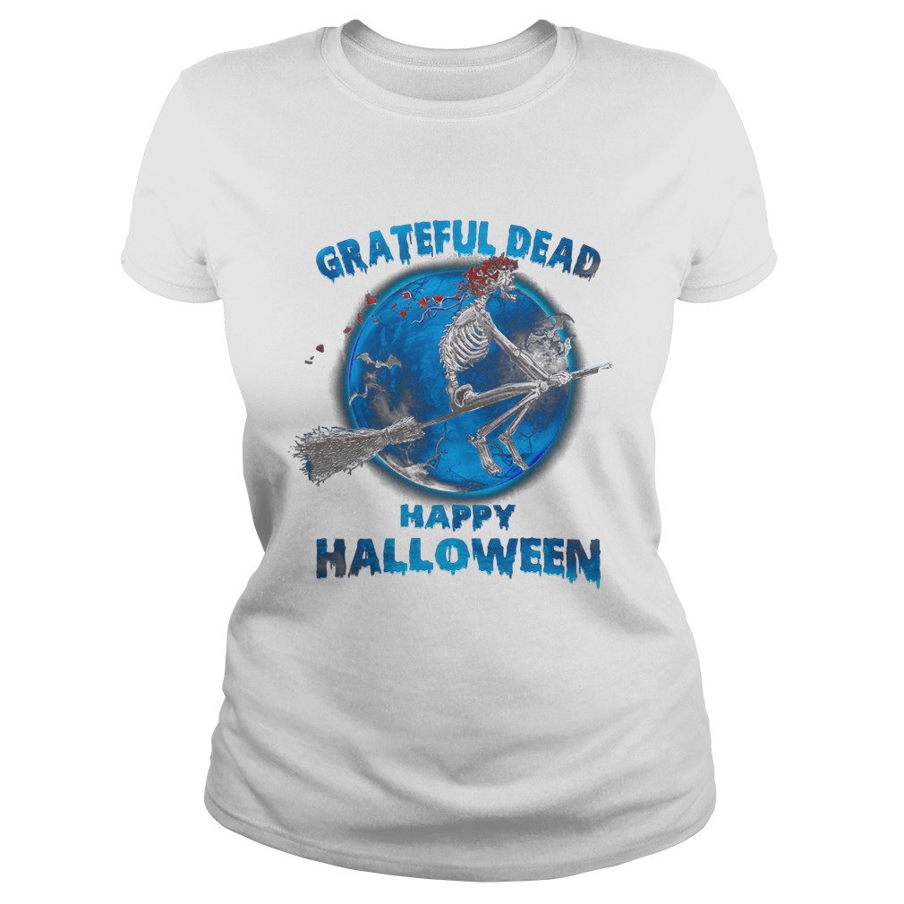 Skeleton witch grateful dead happy halloween Classic Ladies