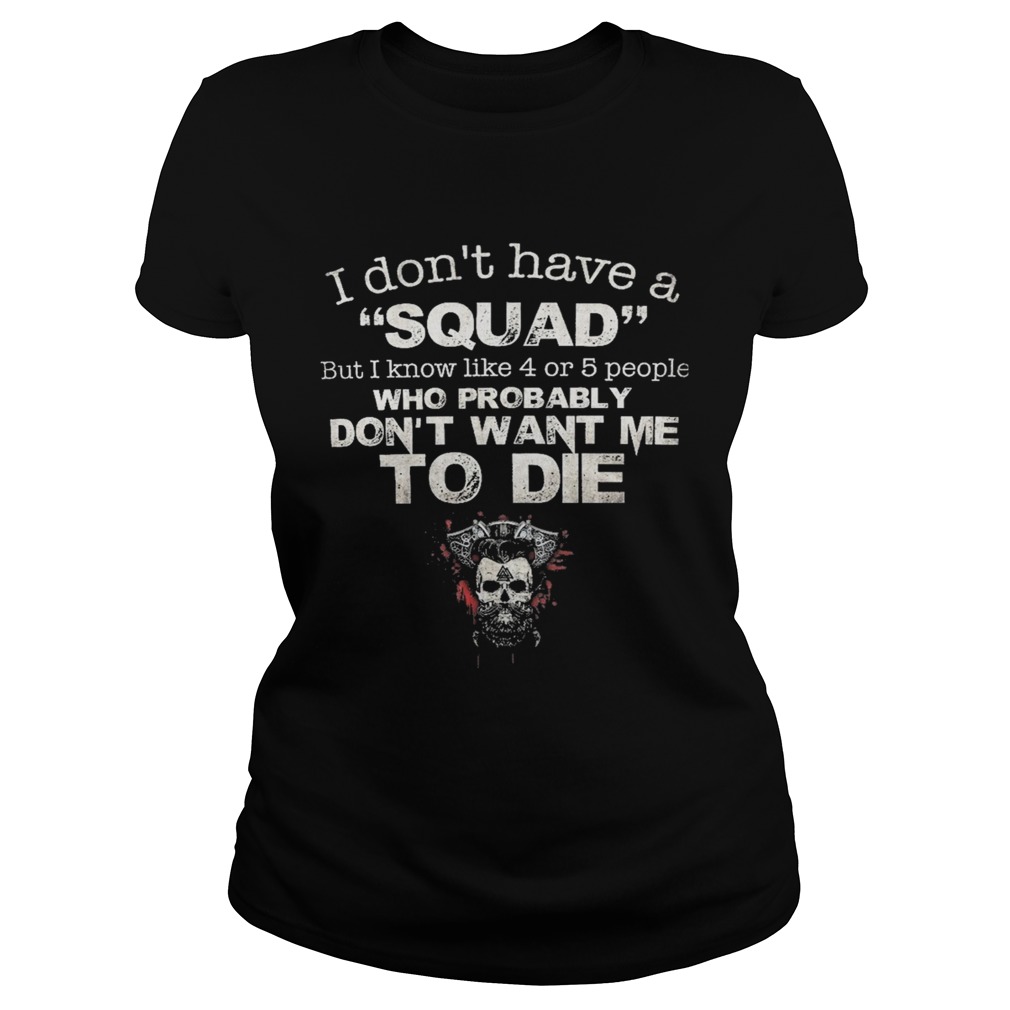 Skull i dont have a squad but i know like 4 or 5 people who probably dont want me to die Classic Ladies