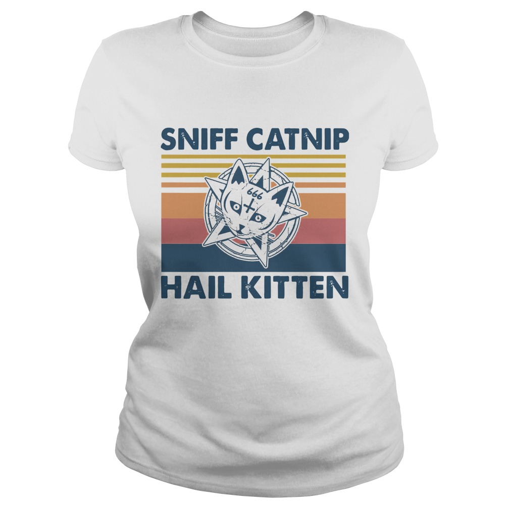 Sniff Catnip Hail Kitten Vintage Classic Ladies